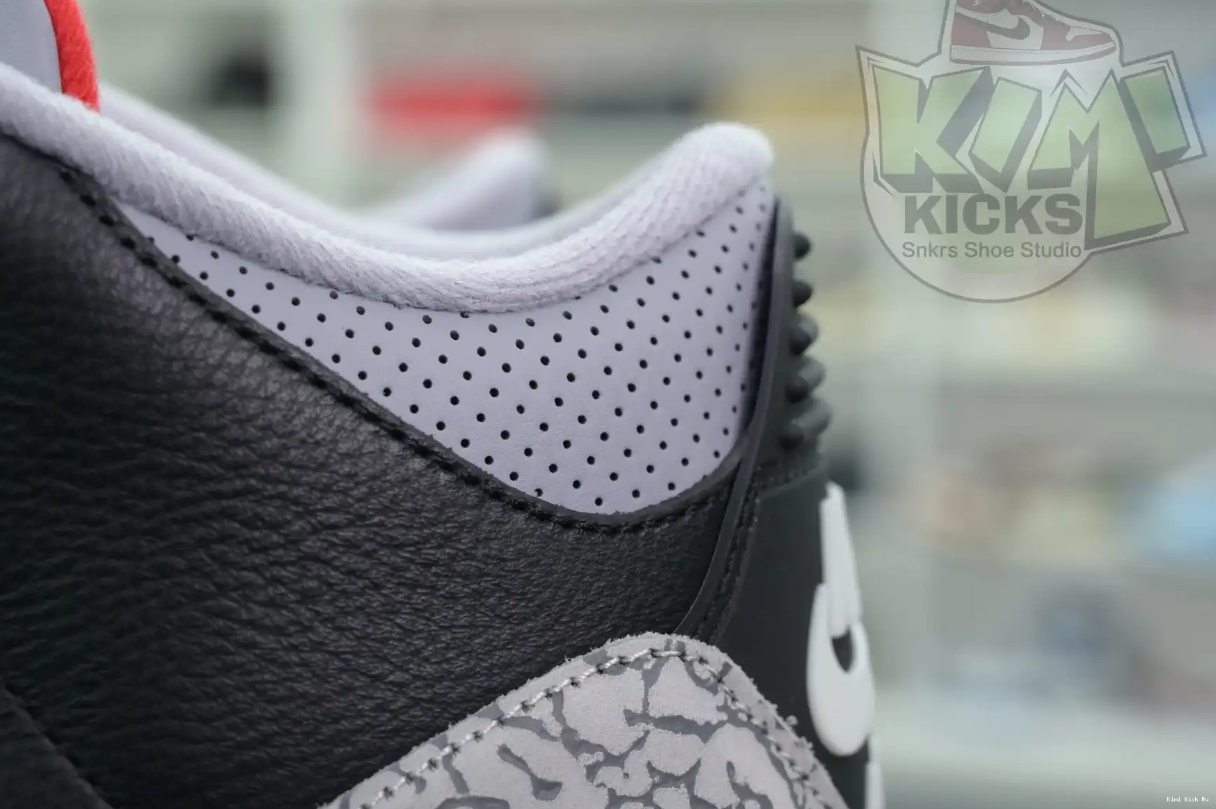Kimikick Jordan Cement Air 3“Black Reimagined” 0824